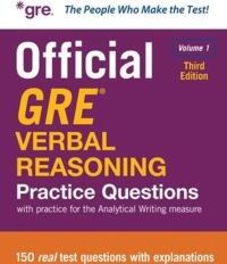 Official GRE Verbal Reasoning Practice Questions, Third Edition, Volume 1
