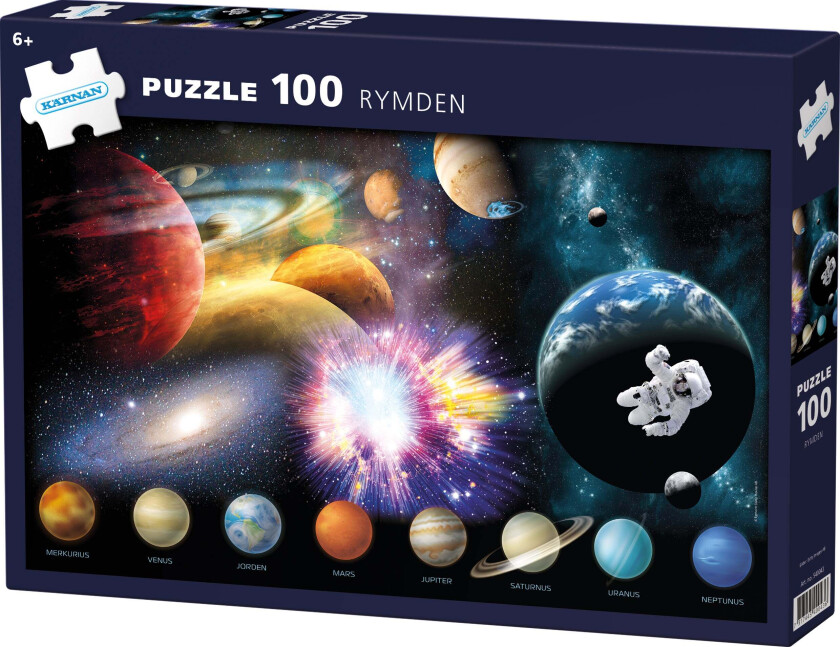 Kärnan Puslespill Verdensrommet 100 Brikker - Barnepuslespill