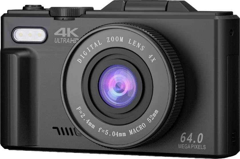 4K vloggkamera med flippskjerm