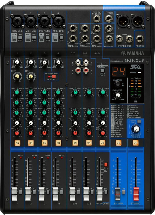 Bilde av MG10XUF Analog USB-Mikser med Gear4music Veske