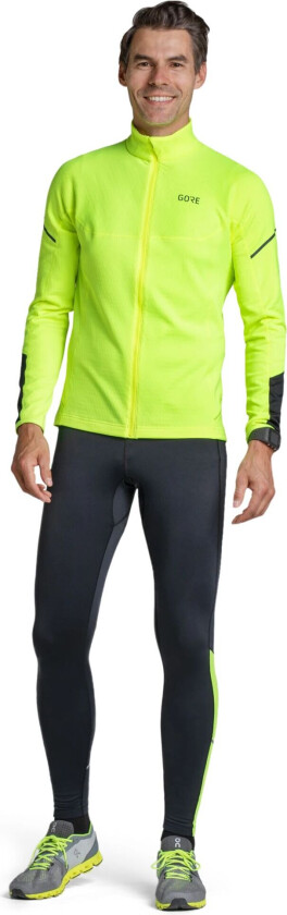 Tights R3 Thermo, tights herre black/neon yellow