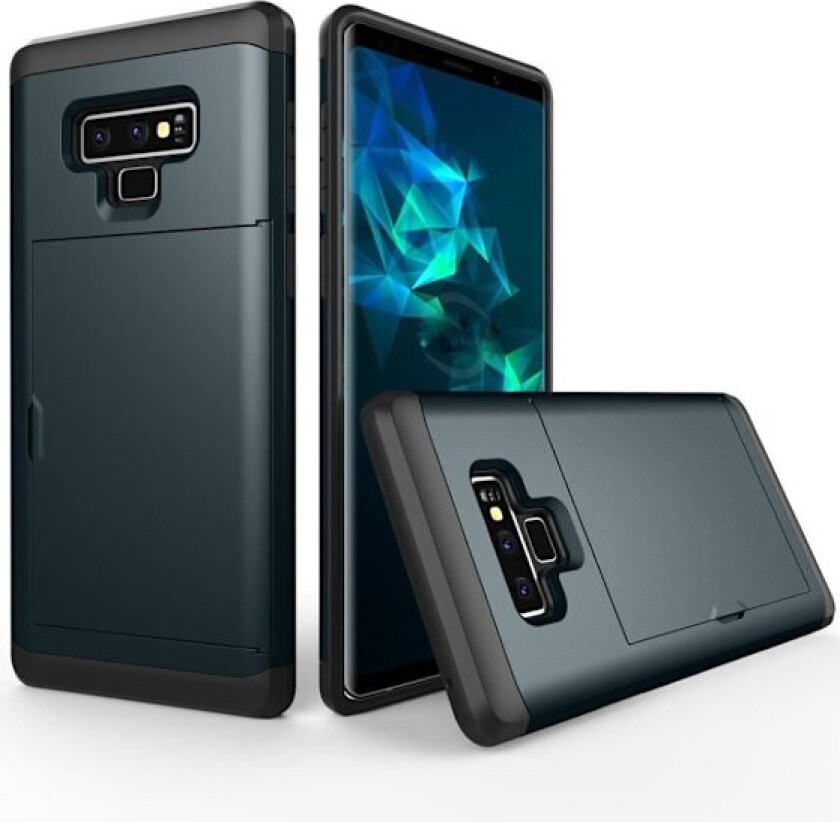 Samsung Galaxy Note9 beskyttelses deksel av hybrid materiale - mørke blå