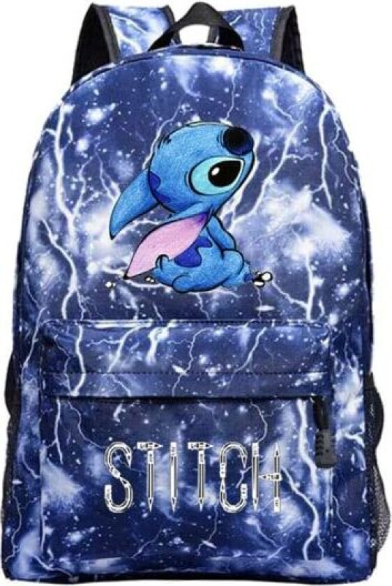 Stitch Ryggsekk Barn Skoleveske Studenter Gutter Bokveske Reiseveske D
