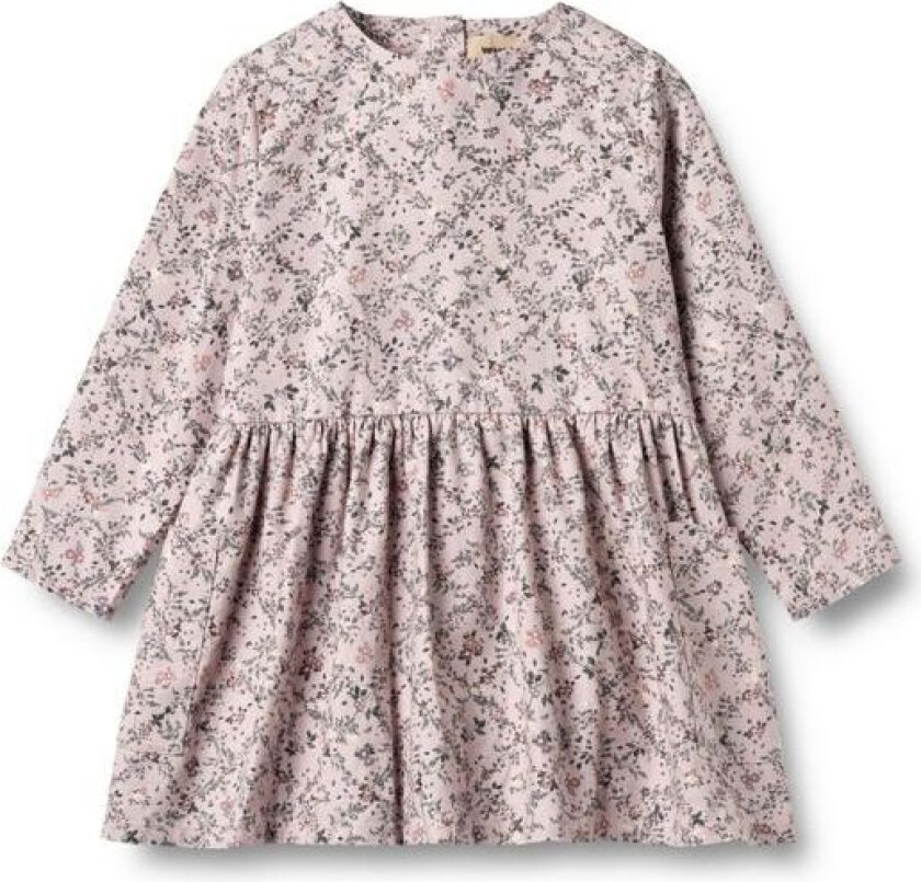 Kjole Aima Lilac Checked Flowers