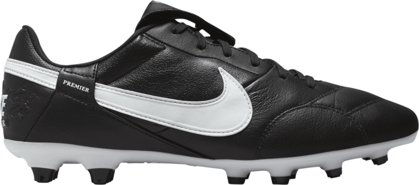 Premier 3 FG, fotballsko naturgress, unisex BLACK/WHITE