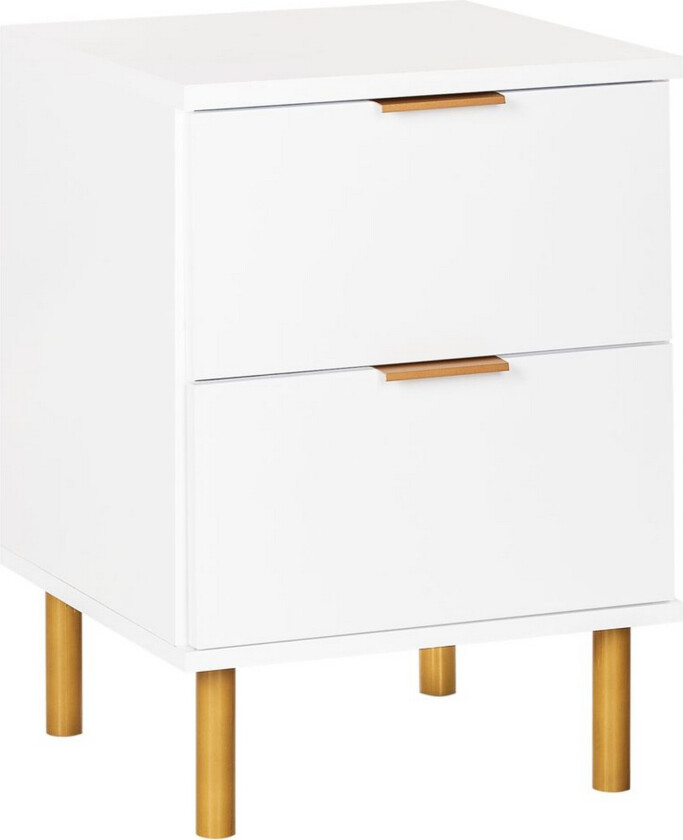 Nattbord Walpole Hvit, gull - Hvit, gull