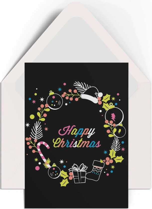 Christmask Card with Gentleman's Face Mask