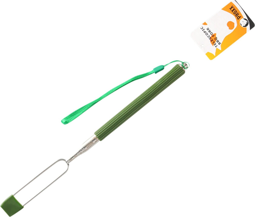 Phoxx Silicone Handle BBQ Fork, grillpinne Green