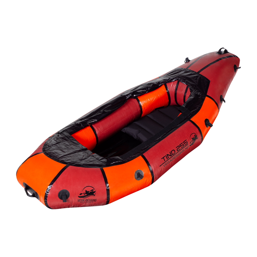 TIND 255 w/spraydeck, packraft RED