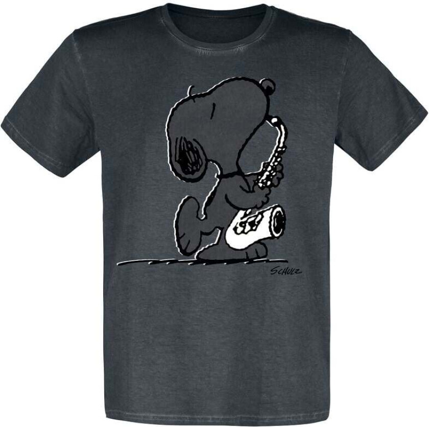 T-skjorte - Snoopy - S til 5XL - Herrer - svart