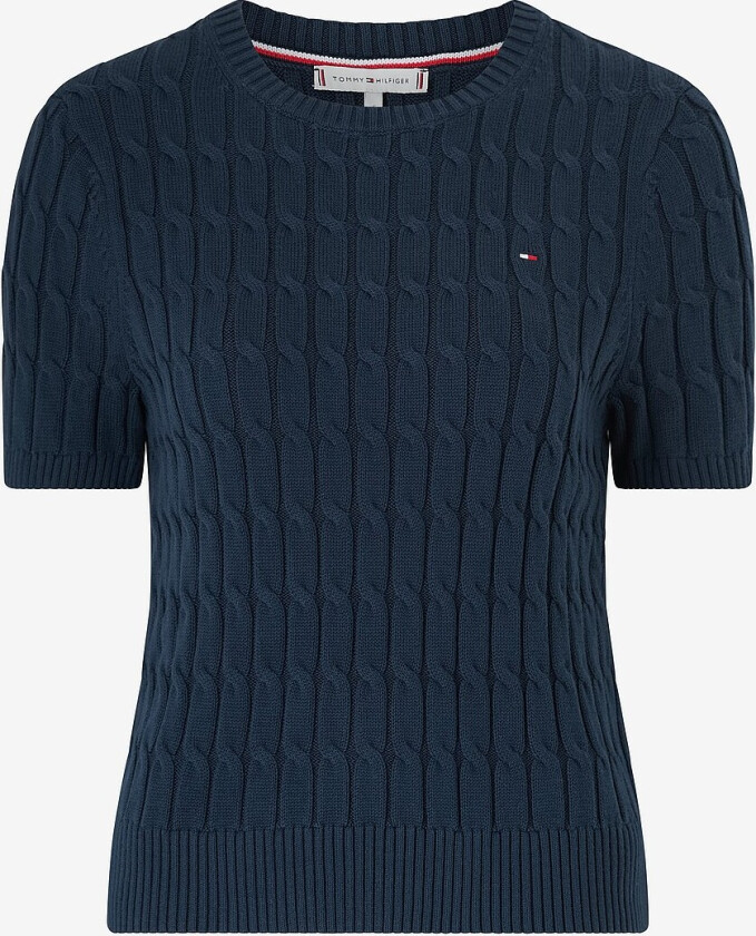 Genser CO Cable Mid GG S/S C-nk Swt - Blå