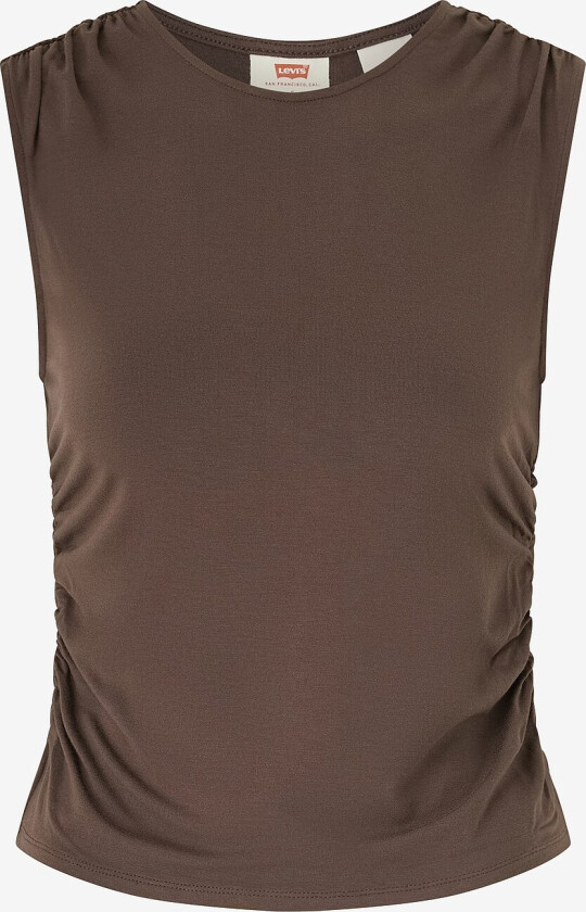 Topp Crystal Ruched - Brun