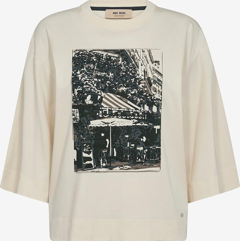 Topp mmSalmo O-3/4 Sleeve Tee - Grønn