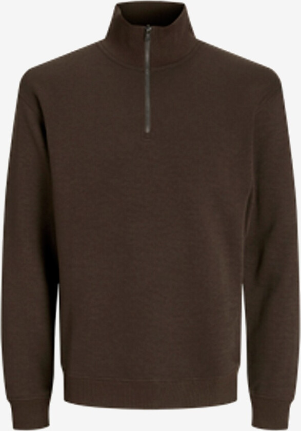 Collegegenser jjeBradley Sweat Half Zip - Brun