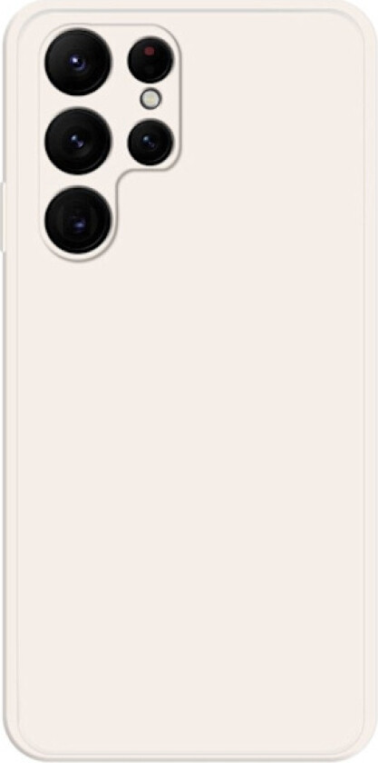 Avfaset gummiert anti-falldeksel for Samsung Galaxy S22 Ultra - Beige