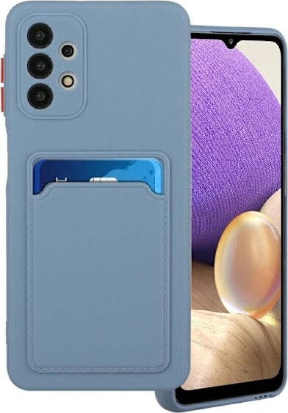 Card Holder Deksel til Samsung Galaxy A52 5G - Blå