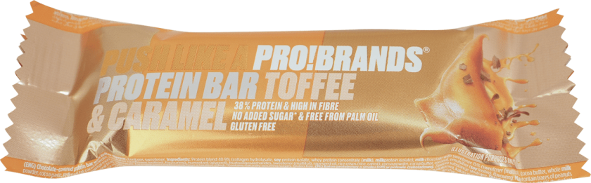 PROTEIN BAR TOFFEE & CARAMEL 45G, proteinbar caramel