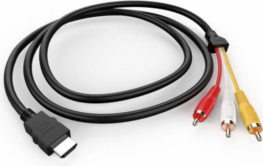 HDMI til RCA-kabel 5ft/1,5m HDMI til 3RCA-kabel Lyd Video AV Komponent Konverter Adapter Kabel