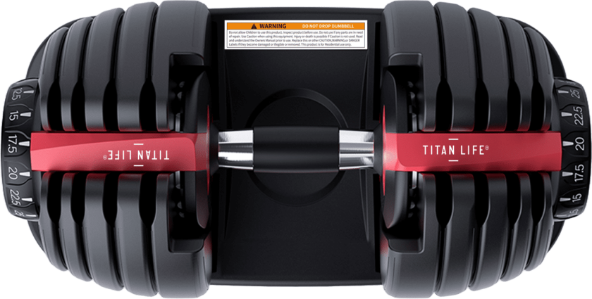 Adjustable Dumbbell 3-24 Kg, justerbar dumbbell BLACK/RED