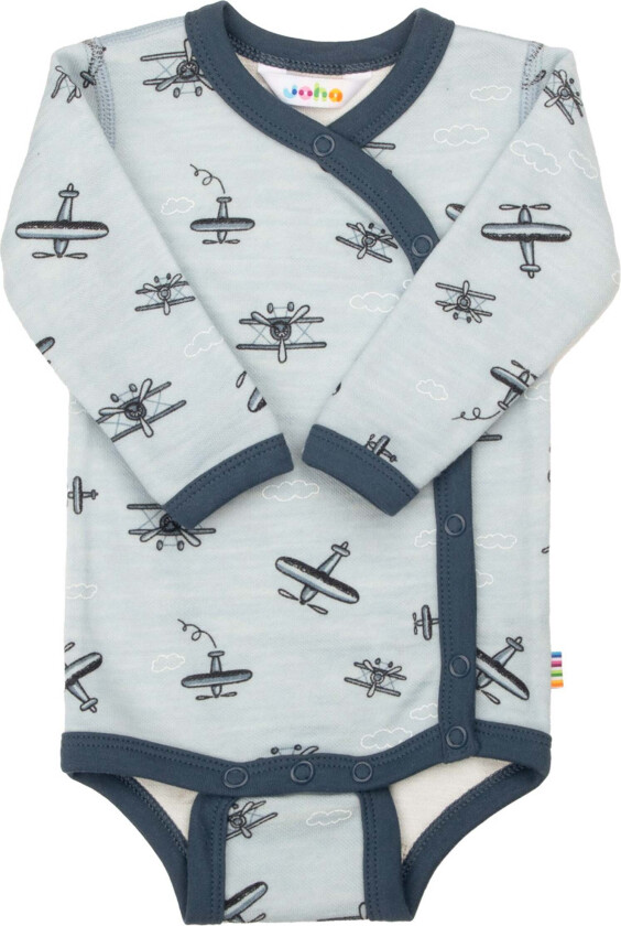 Body Merinomix, Light Blue, 80, Babyklær - Bodys - Polyester,Bambus,Merinoull