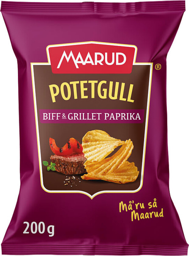Potetgull Biff&Grillet Paprika 200g