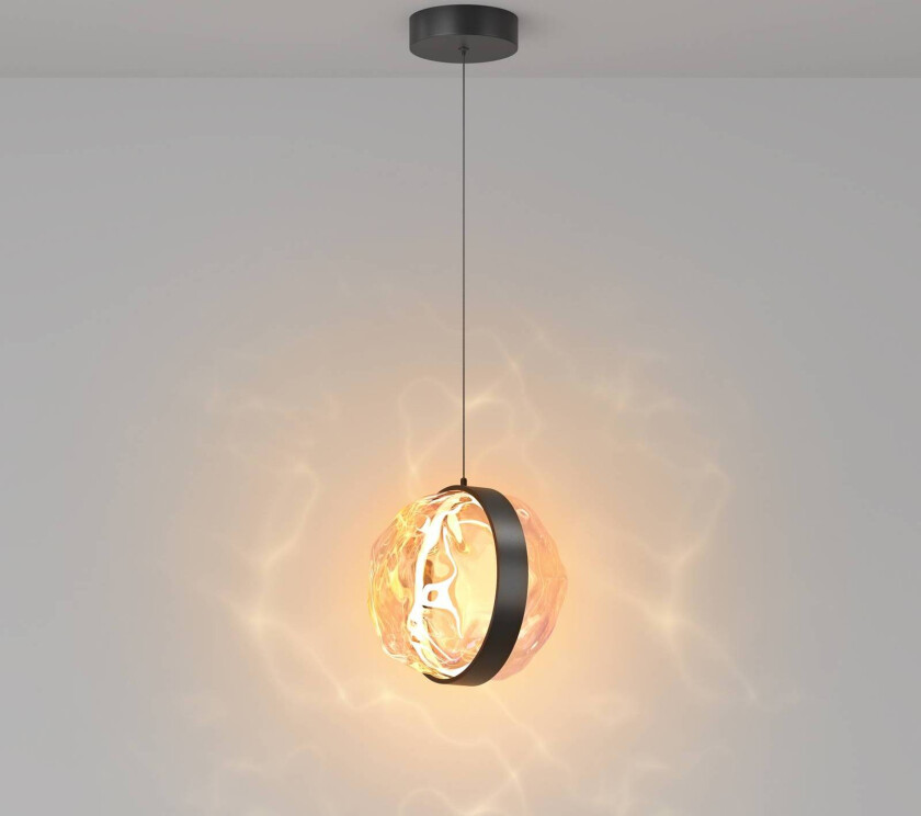 LED-hengelampe Misterio, svart/multi, 1 lyskilde