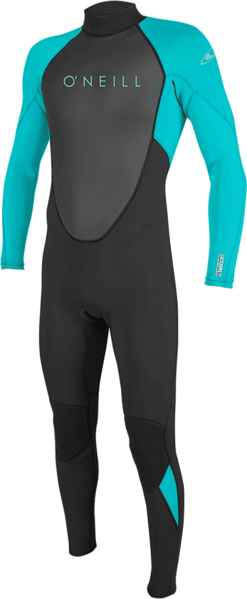 Youth Reactor 3/2mm Back Zip Full, våtdrakt junior BLACK/LIGHTAQUA