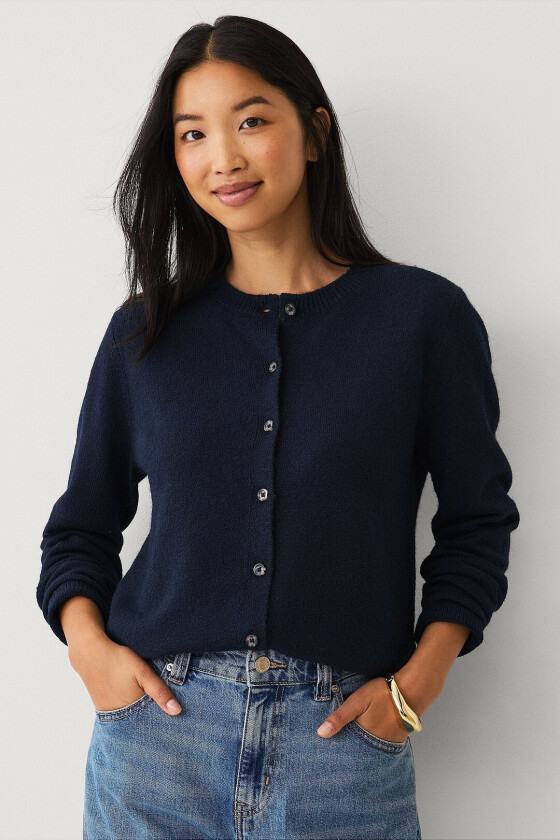 Strikket cardigan - Blå