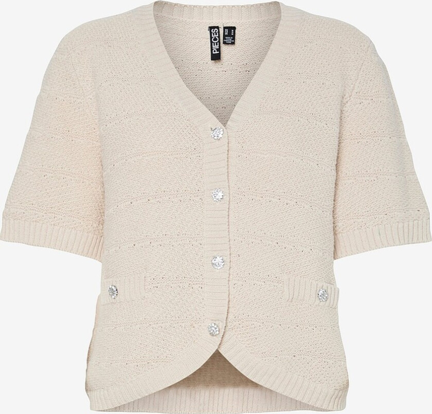 Kardigan pcjEna SS V-neck Knit BC - Grå