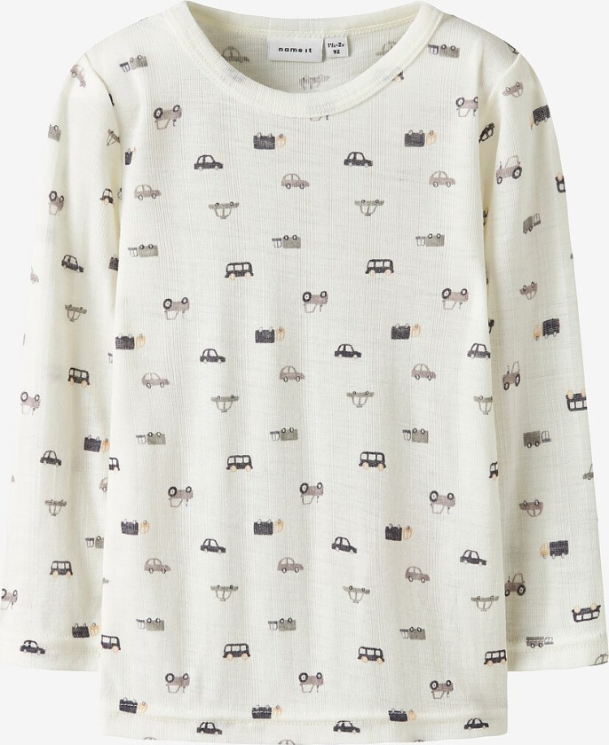 Termisk topp nmmWang Wool Needle LS Top - Hvit