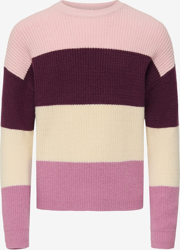 Genser konSandy L/S Stripe Pullover CP Knt - Rød