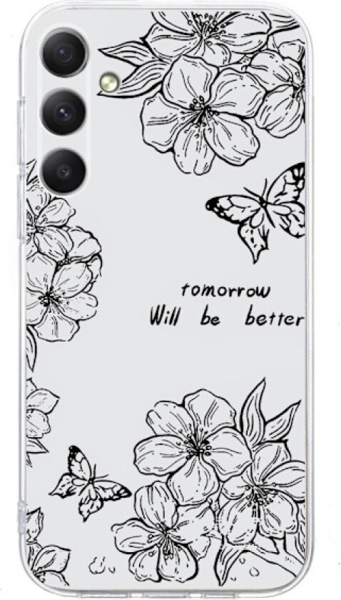 Vibe Samsung Galaxy A15 deksel - Sommerfuglblomst