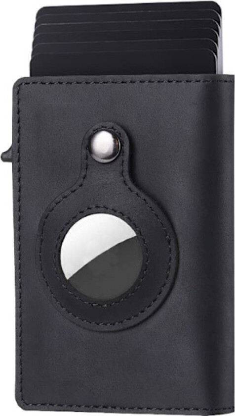 Airtag Men's Slim Wallet Med Pengeseddelklips Rfid Blokkering Kredittkortholder Enkelt Smart Wallet For Menn Med Gaveeske (Svart)