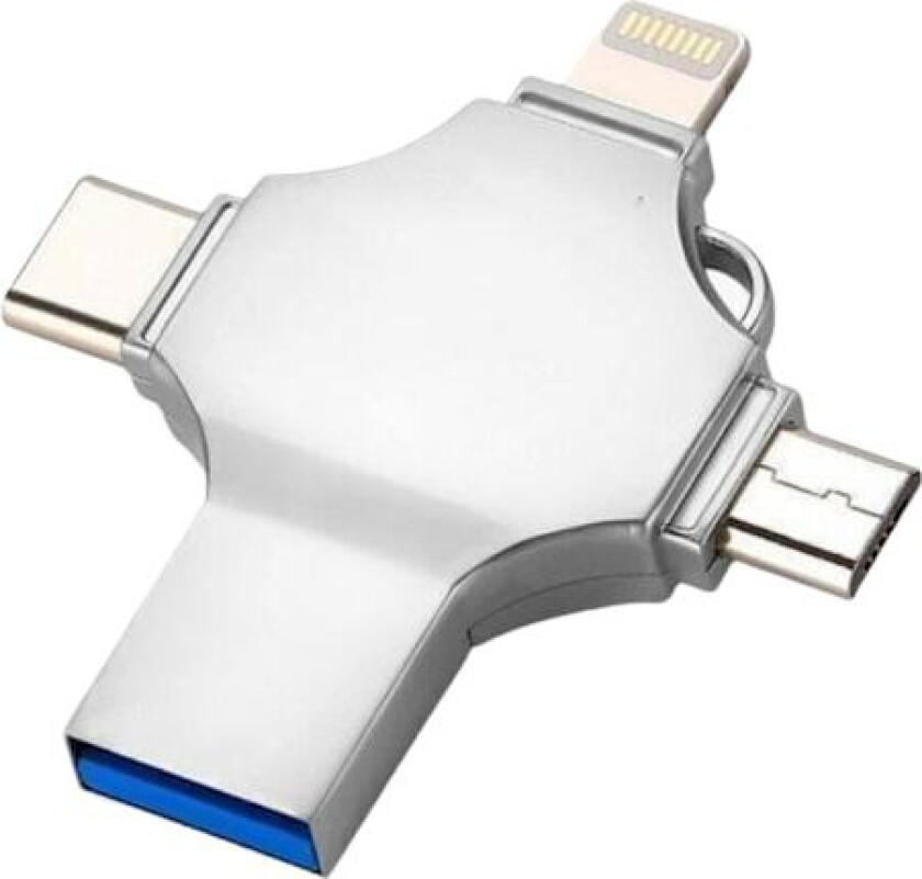 1TB 4-i-1 iPad USB 3.0 Minne Drive Flash Photo Stick for iPhone Type C Android