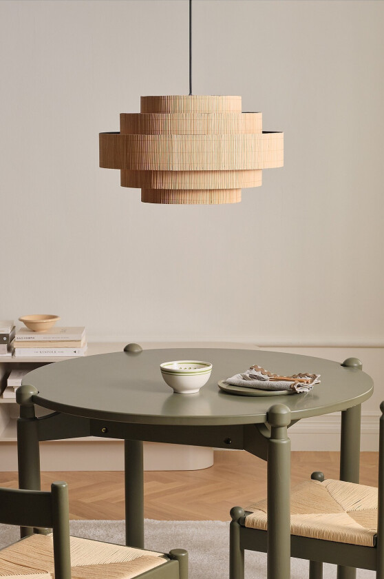 Taklampe Miguel Bamboo - Brun