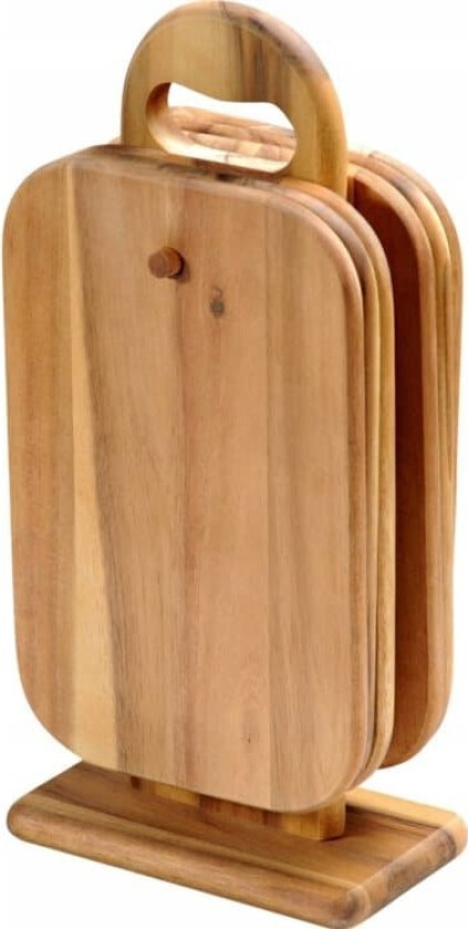 Kesper skjærebrett med trehåndtak, 6 stk. med stativ