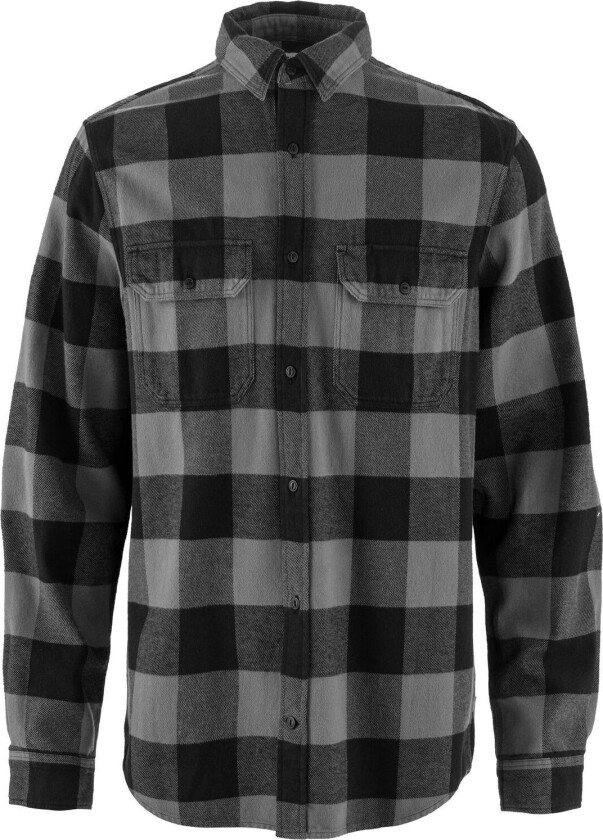 Men's Övik Heavy Flannel Shirt Black-grey L
