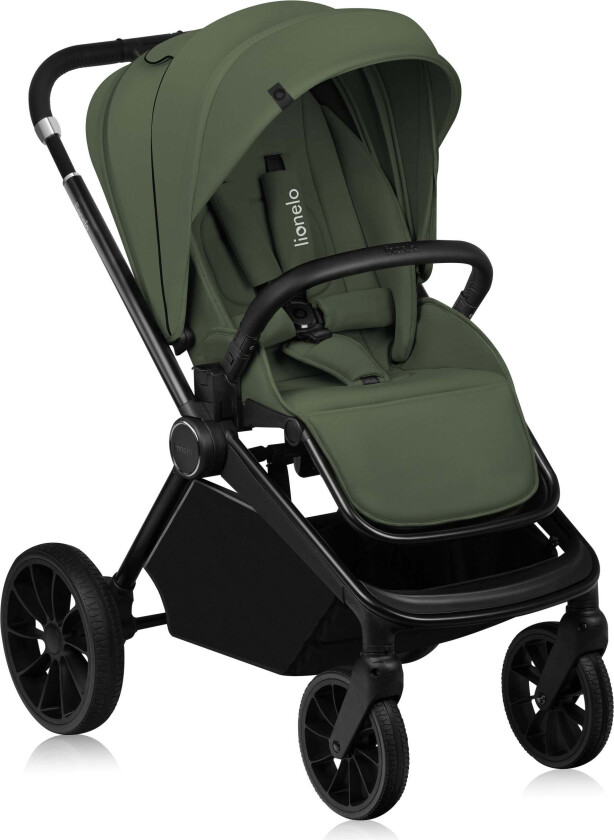 MIKA Plus Sportsvogn, Green Olive - Vendbar Sittedel - Polyester