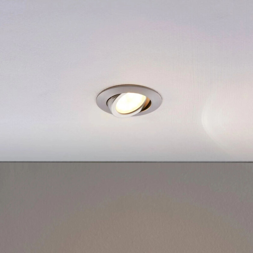 LED-downlight Andrej, rund, nikkel