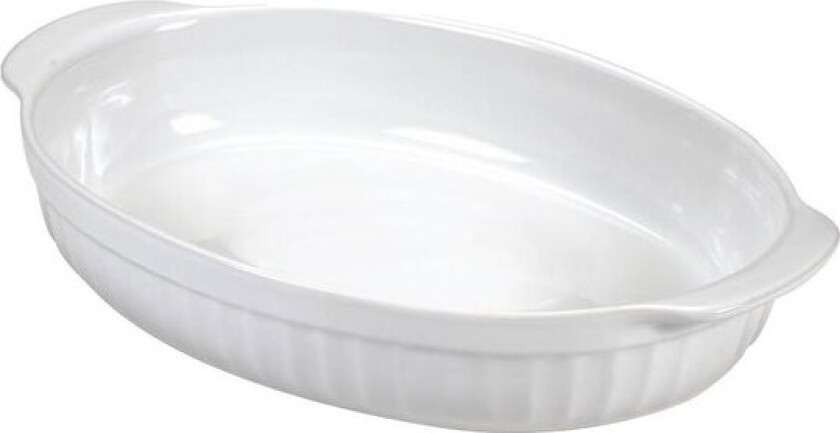 Ceramica ildfastform oval medium 30x18x6 cm hvit
