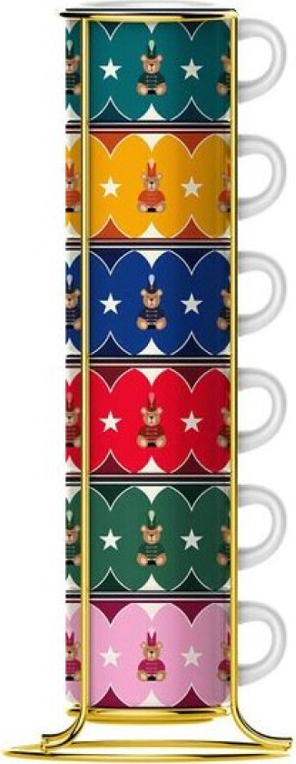 Joyful espressokopp 6 stk 6,5 cl multi