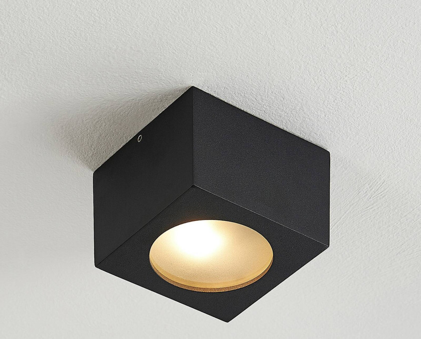 Nieva downlight, G9, svart, kantet