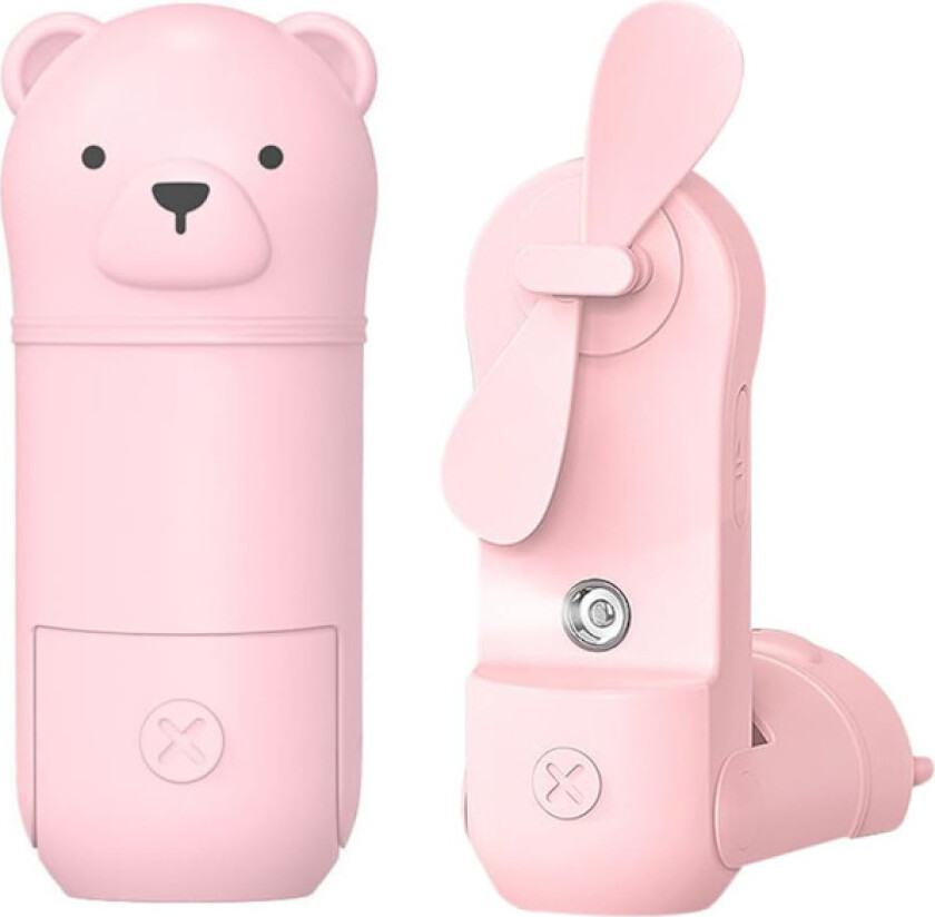 Håndvifte Mini, 3 Hastigheter Håndholdt Vifte med Vannspray, Mini Håndvifte Sammenleggbar Oppladbar, USB Kraftig Lommevifte