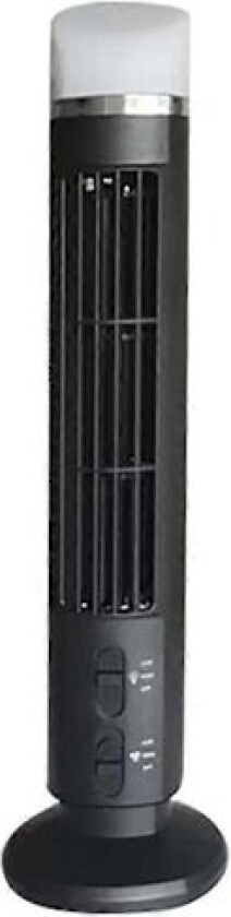 Luftkjøler, Strømlinjeformet Tårnvifte med LED, USB-grensesnitt Svart