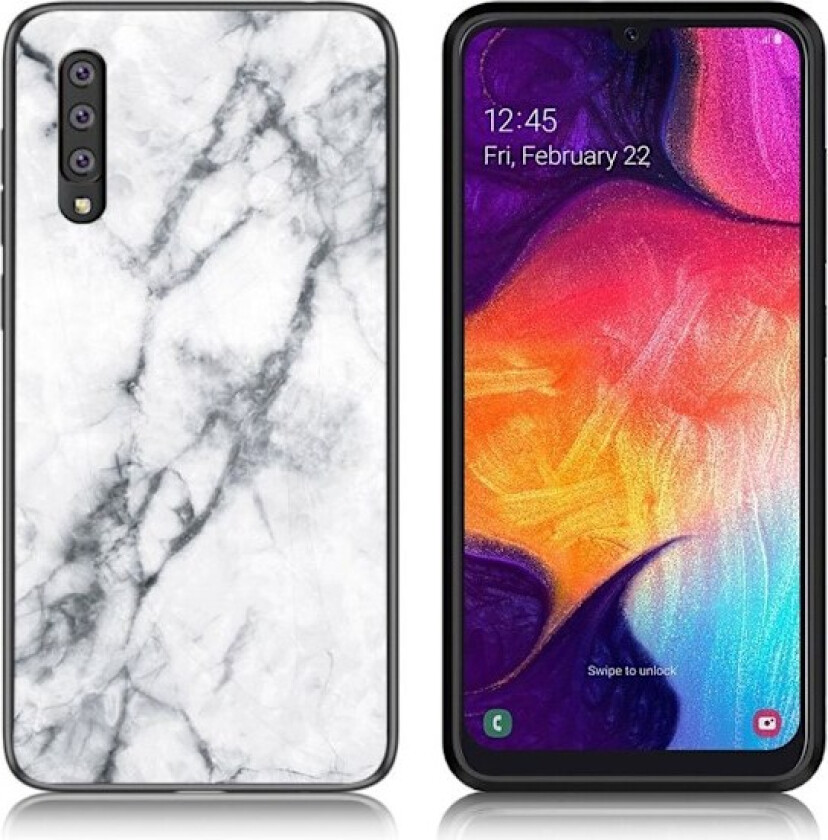 Fantasy Marble Samsung Galaxy A50 deksel - Hvit