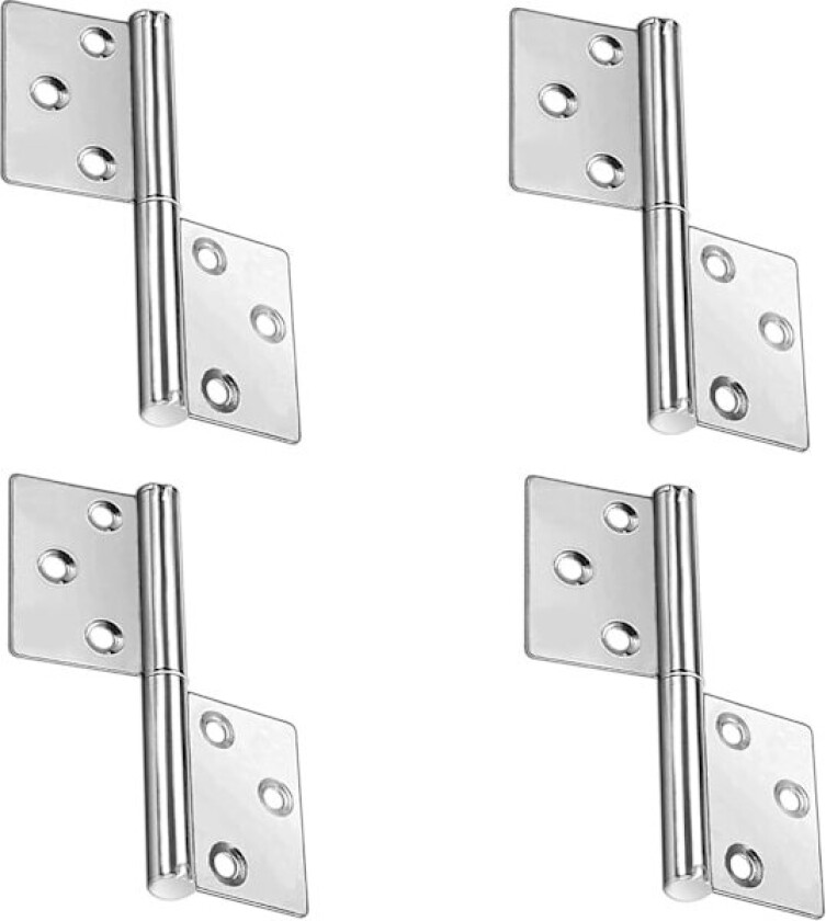 4 stk. Foldbare hengsler i rustfritt stål, ZQKLA