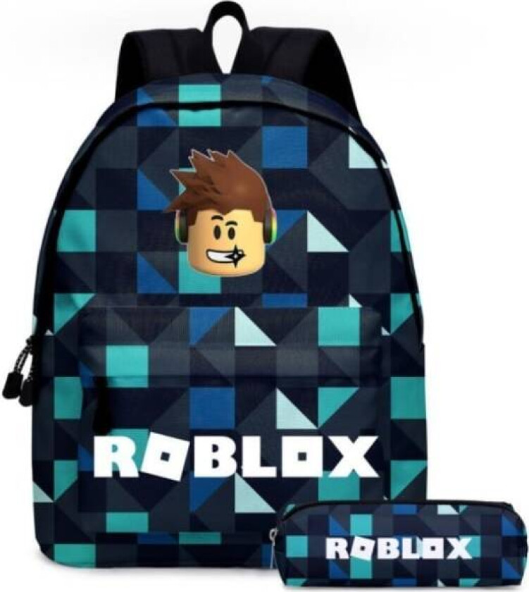 Roblox Skolesekk Ryggsekk med Pennal Etui Skole Pennal