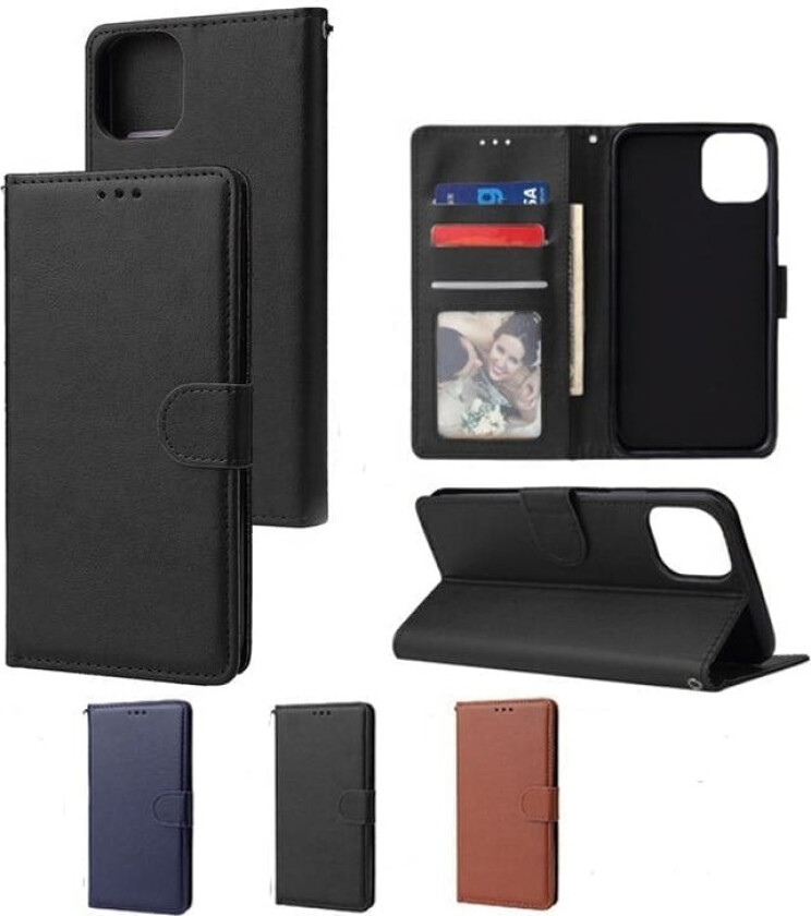 iPhone 14 Lommebok-deksel Svart