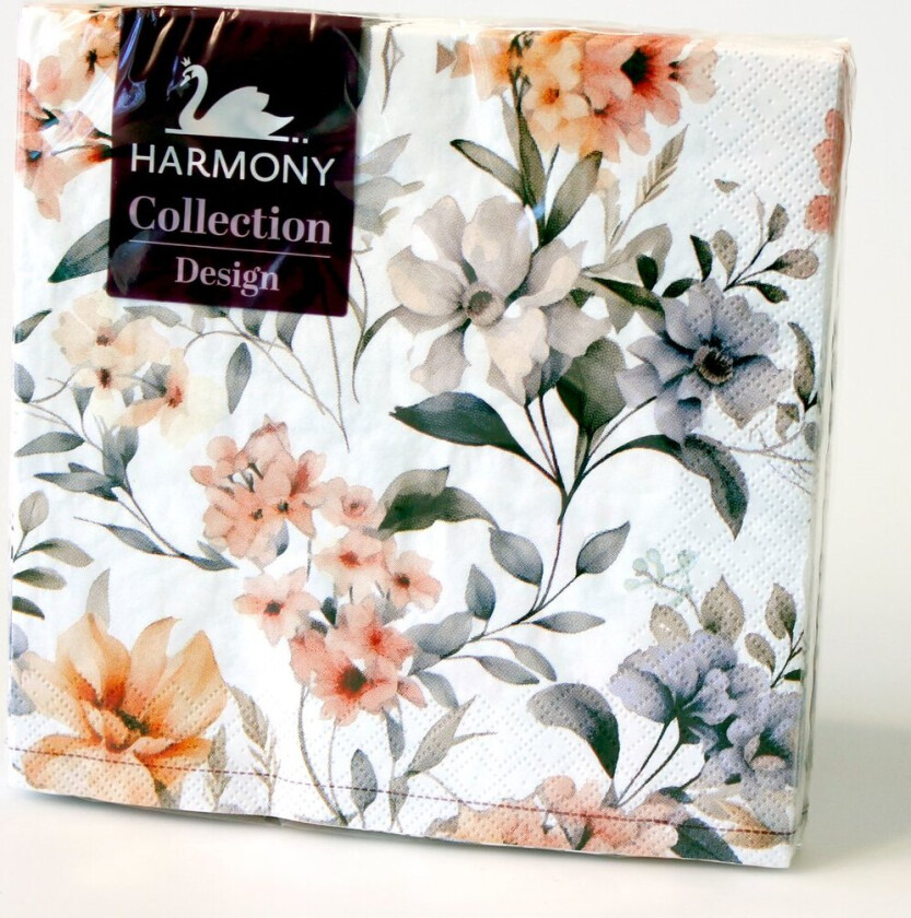 SERVIETTER 20-PK 33X33CM BLOMSTER