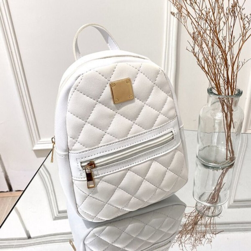 Sommer Hot Mini Liten Ryggsekk Dame Skulderveske HVIT